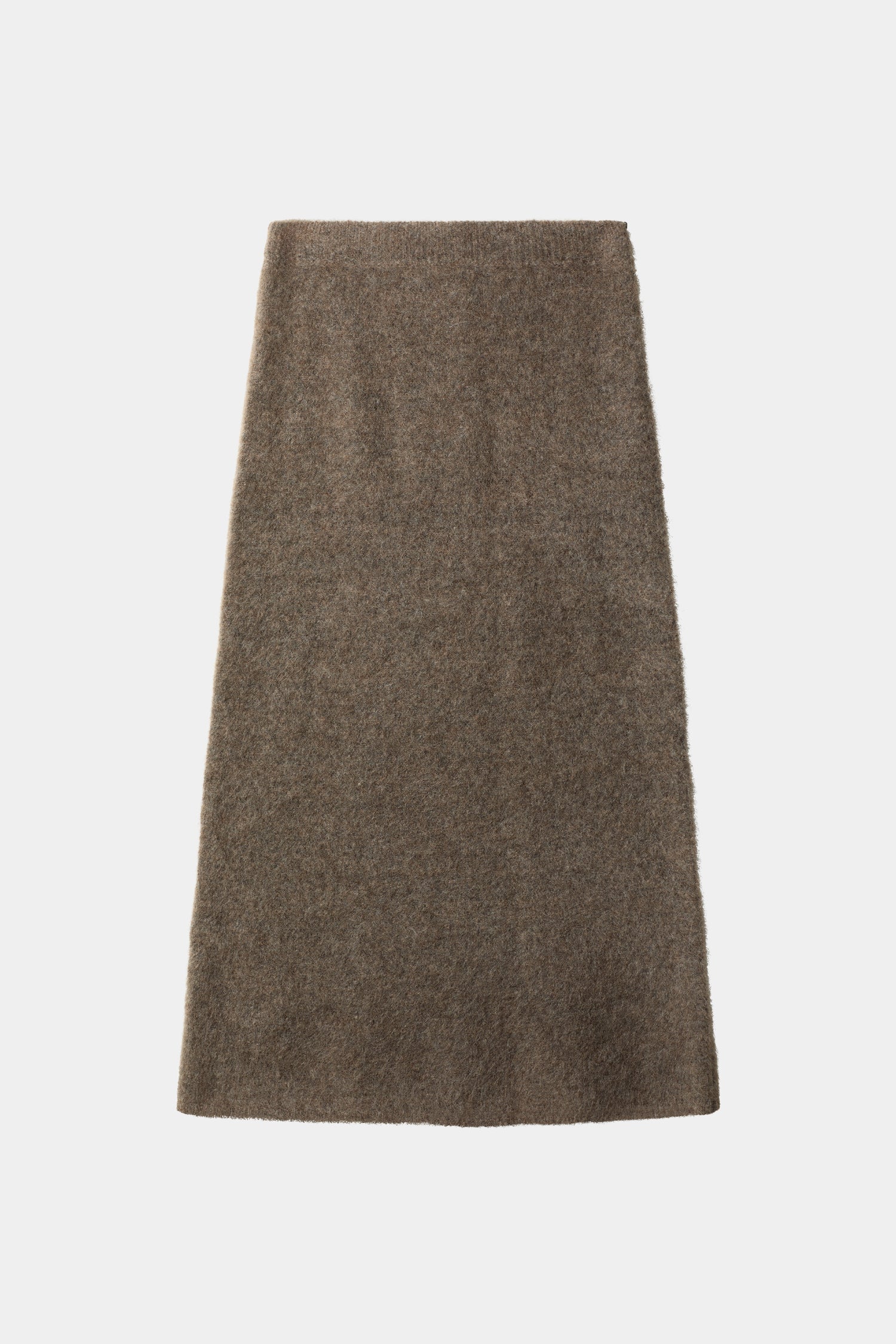 Nanie knitted long mohair skirt brown stylein packshot