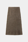 Nanie knitted long mohair skirt brown stylein packshot