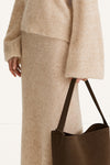 Nanie knitted long mohair skirt oyster stylein model image close