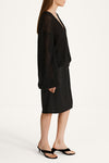 Nasira loose fitted v-neck cardigan black stylein side