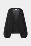 Nasira loose fitted v-neck cardigan black stylein packshot