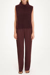 Nellie sleeveless knitted mohair top bordeaux stylein model image front