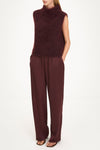 Nellie sleeveless knitted mohair top bordeaux stylein model image side