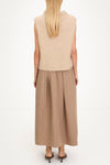 Nellie sleeveless knitted mohair top oyster stylein model image back