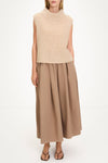 Nellie sleeveless knitted mohair top oyster stylein model image front