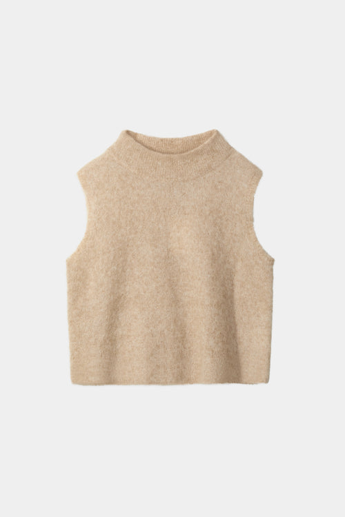 Nellie sleeveless knitted mohair top oyster stylein packshot