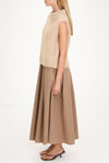 Nellie sleeveless knitted mohair top oyster stylein model image side
