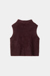 Nellie sleeveless knitted mohair top bordeaux stylein packshot
