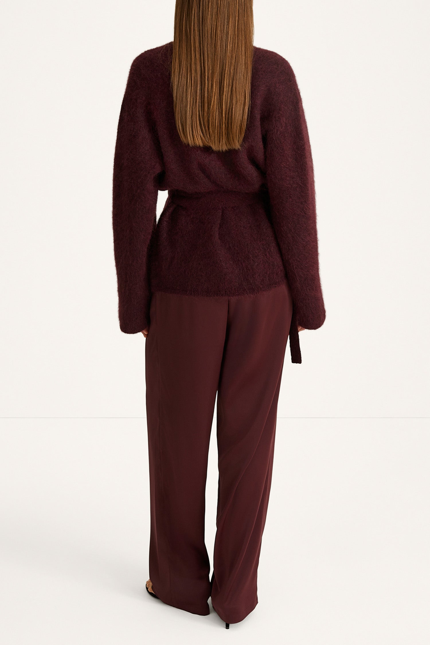 Neriselle mohair cardigan bordeaux stylein model image back