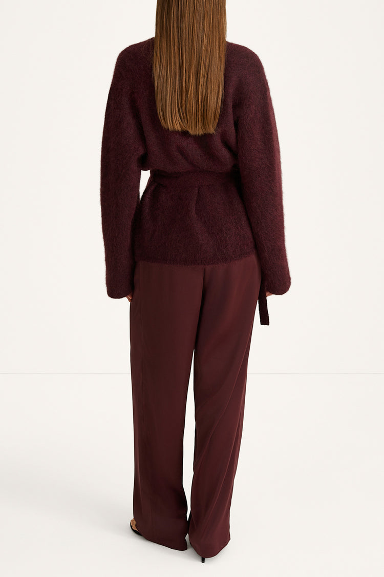 Neriselle mohair cardigan bordeaux stylein model image back