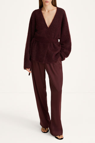 Neriselle mohair cardigan bordeaux stylein model image front