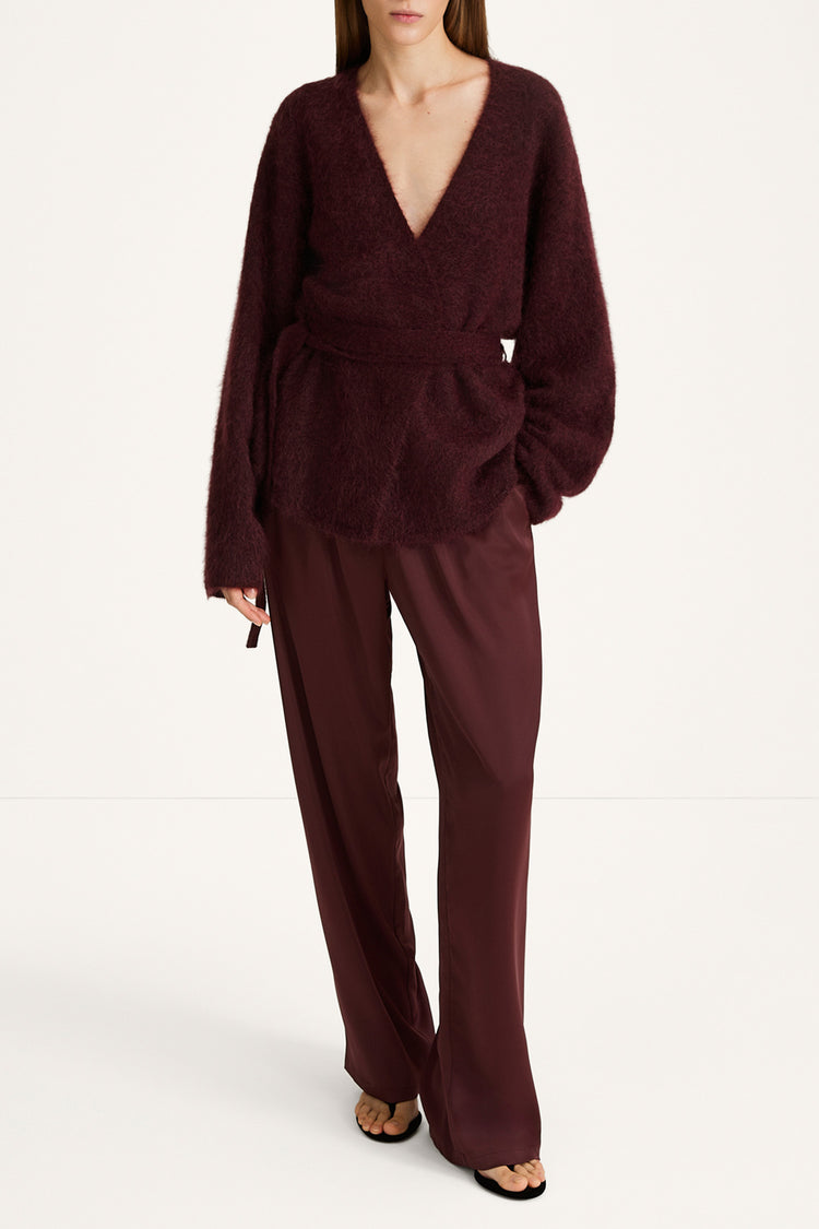 Neriselle mohair cardigan bordeaux stylein model image front