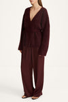 Neriselle mohair cardigan bordeaux stylein model image side