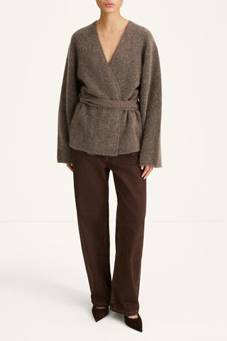 Neriselle mohair cardigan brown stylein model image front