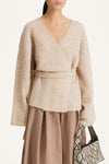 Neriselle mohair cardigan oyster stylein model image front close
