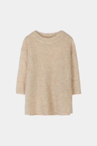 Nia short sleeve sweater oyster stylein packshot