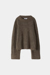 Niclas short brown knitted mohair sweater Stylein packshot