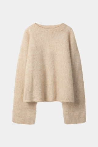 Niclas short sweater oyster stylein packshot