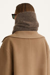 Niko knitted mohair scarf brown stylein model image back