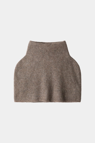 Noce cape knitted mohair blend brown stylein packshot