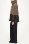 Noce cape knitted mohair blend brown stylein model image side
