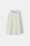 NOEMI CABLE SWEATER - WHITE