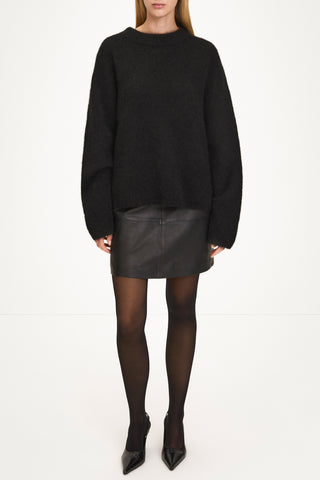 Norena mohair sweater black stylein model image front