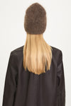 Nyla beanie mohair blend brown stylein model image back