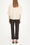 Nyssa short sleeve knitted top white stylein back