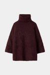Nyssa short sleeve knitted top bordeaux stylein packshot