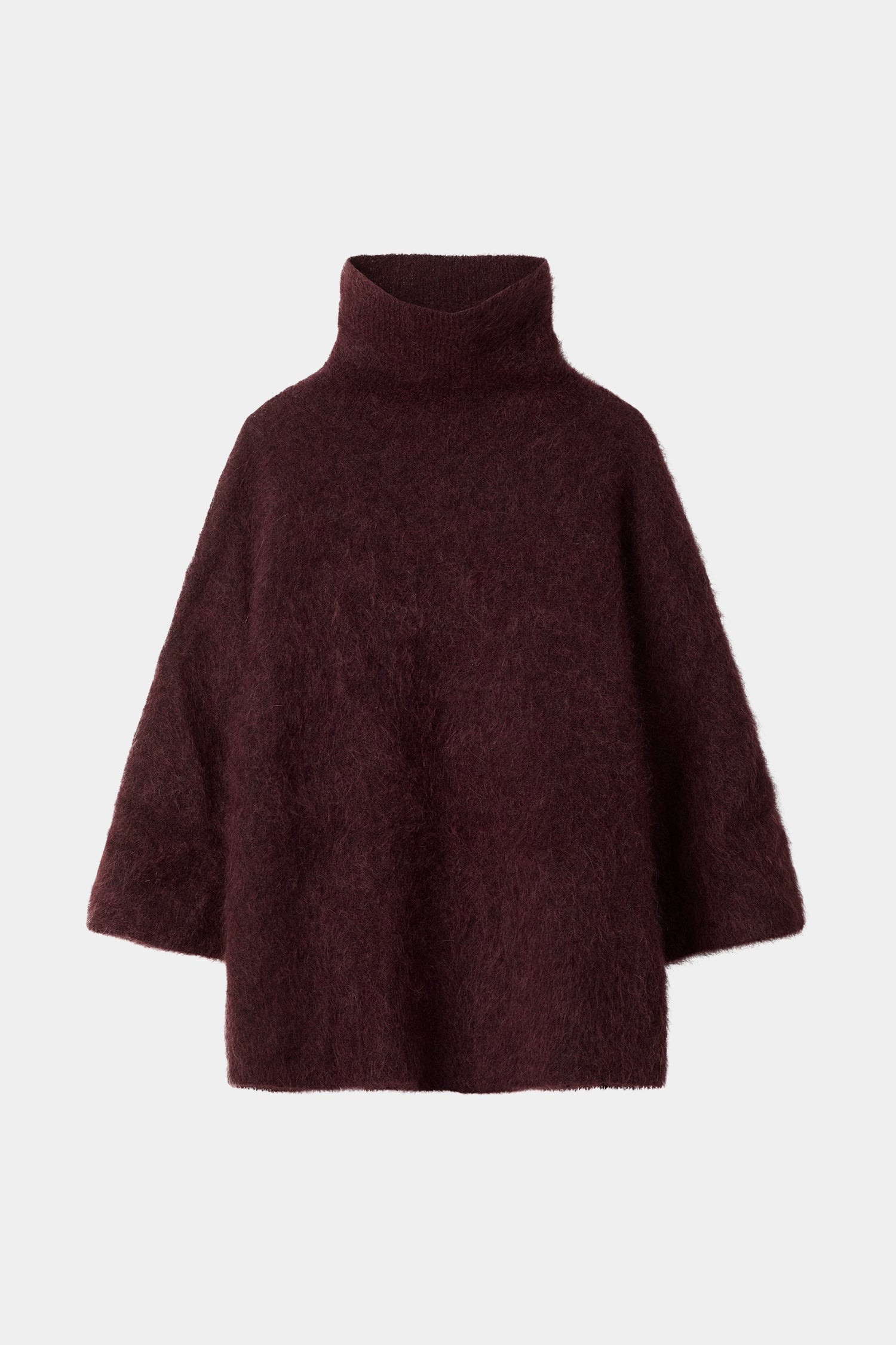 Nyssa short sleeve knitted top bordeaux stylein packshot