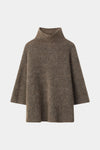 Nyssa short sleeve knitted top brown stylein packshot