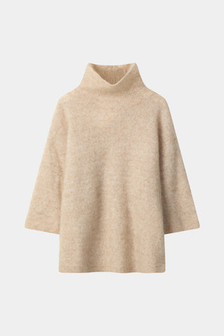 Nyssa short sleeve knitted top oyster stylein packshot