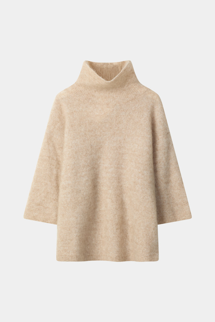 Nyssa short sleeve knitted top oyster stylein packshot