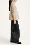 Nyssa short sleeve knitted top oyster stylein model image side