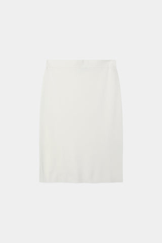 Pearla ribbed knit midi long skirt merino wool cream stylein packshot
