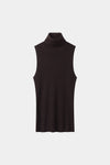 Promise sleeveless ribbed knit top merino wool coffee stylein packshot