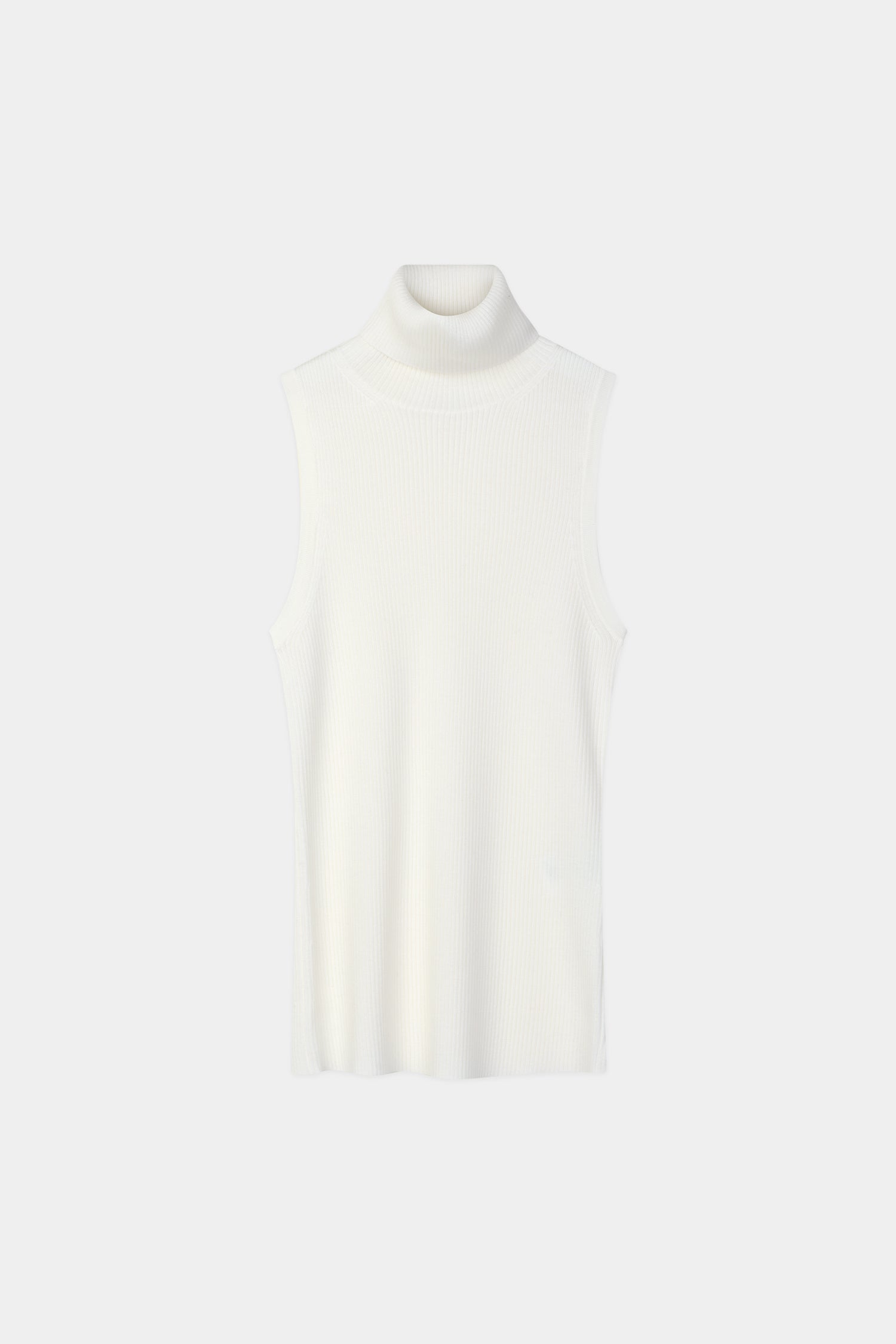 Promise sleeveless ribbed knit top merino wool cream stylein packshot