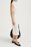 Promise sleeveless ribbed knit top merino wool cream stylein model image side