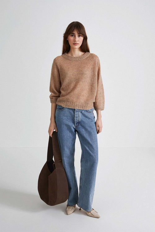 NELIA SWEATER - DARK BEIGE