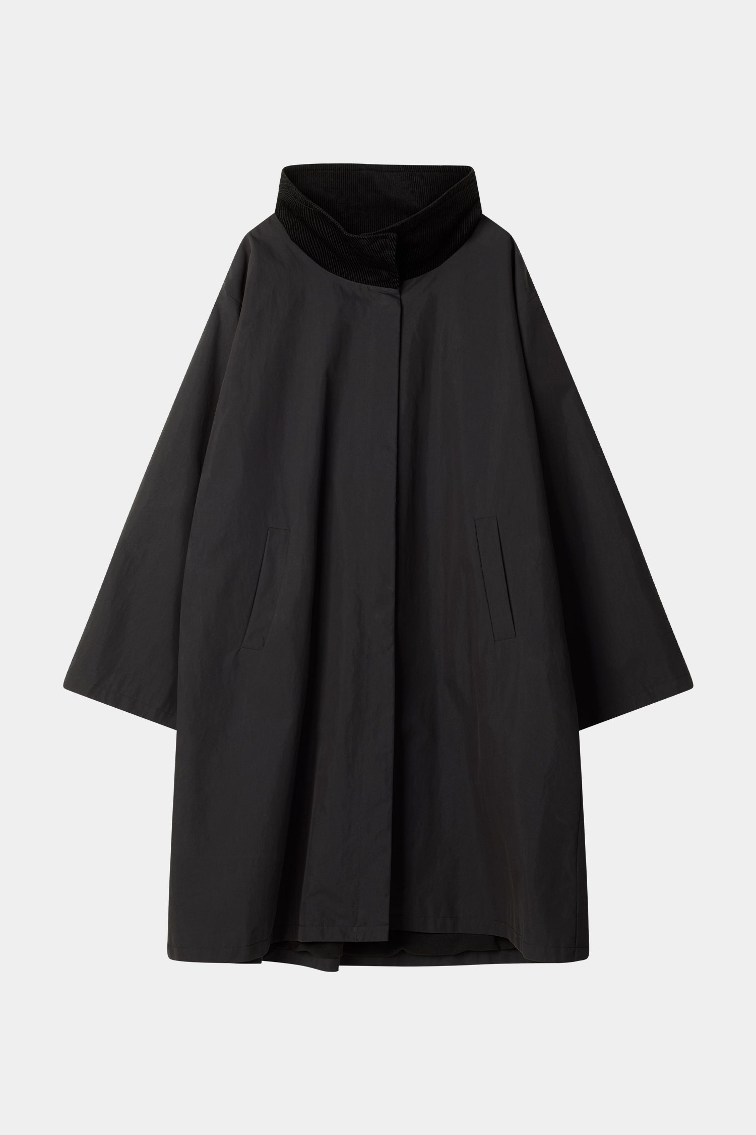 Sable coat trench cotton black stylein packshot