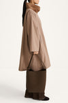 Sable coat trench cotton hazel brown stylein model image side