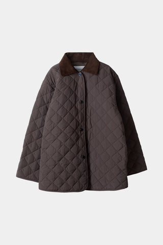 Sabria quilted jacket coffee brown stylein packshot
