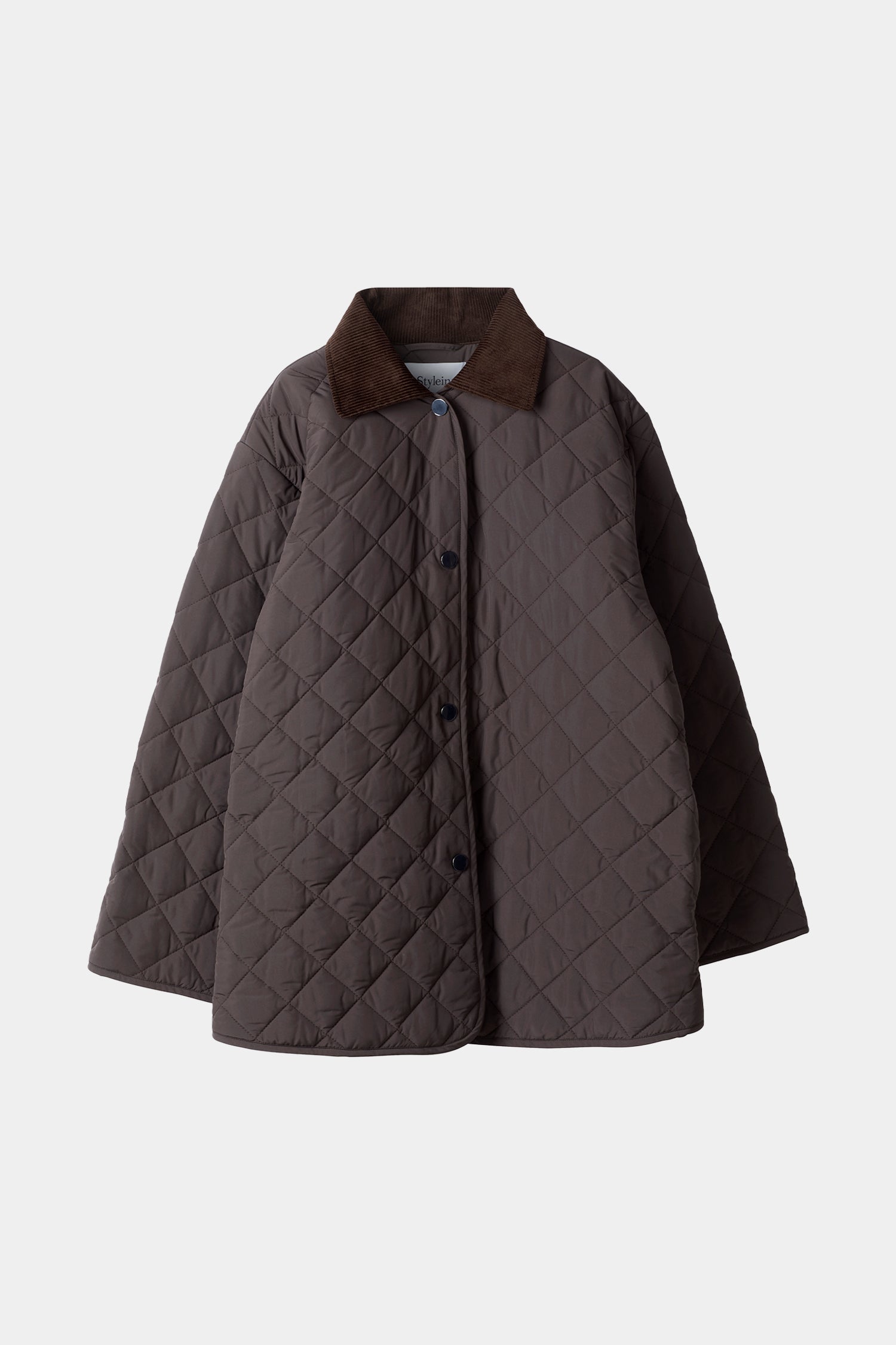Sabria quilted jacket coffee brown stylein packshot