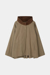Salerno flared short trench jacket army green stylein packshot