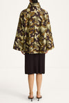 Salerno flared short trench jacket camo stylein model image back