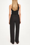 Sandrine linen trousers coffee stylein model image back