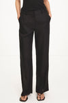 Sandrine linen trousers coffee stylein model image front close