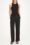 Sandrine linen trousers coffee stylein model image front