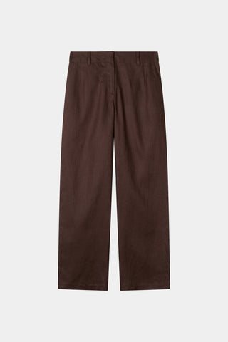 Sandrine linen trousers coffee stylein packshot
